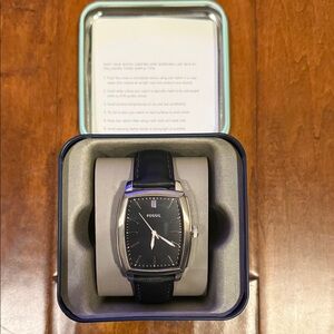 Fossil Silver and Black Men's Watch